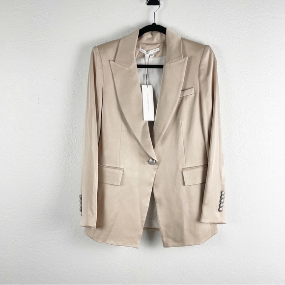 Veronica Beard Long and Lean Dickey Jacket Sand Size 2 Business Casual Neutral - Picture 3 of 10